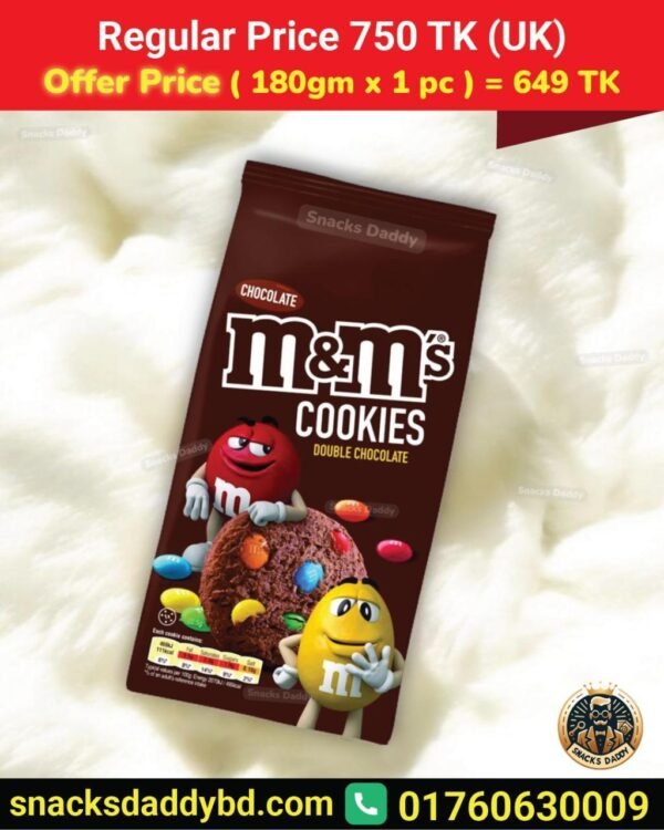 M&M's Cookies Double Chocolate 180g.