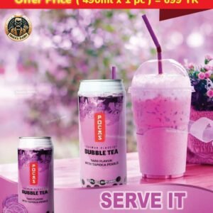 Pocas Bubble Tea Taro flavor with Tapioca Pearls 490ml