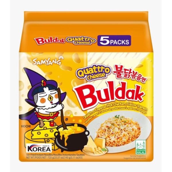 Samyang Quattro Cheese Buldak Ramen (5x145g)